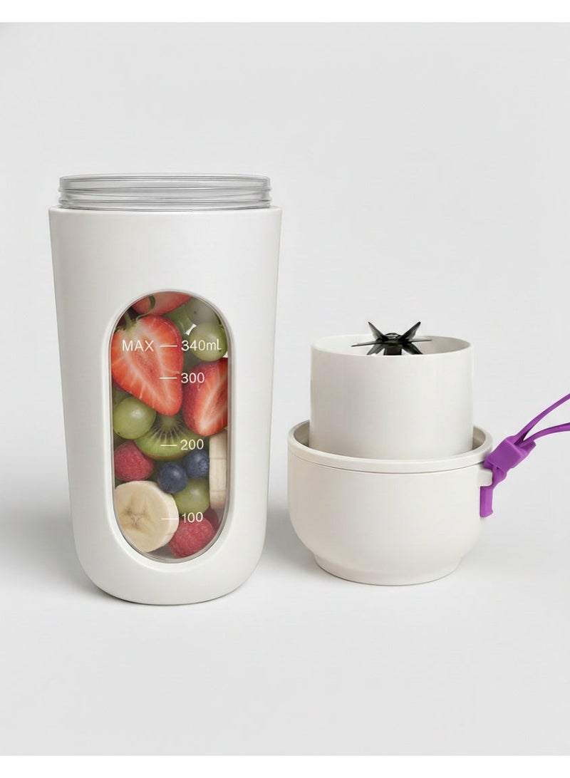 Interstella Portable Mini Blender 340ml, 60W USB-C Smoothie Maker with High-Speed Blades, BPA-Free Personal Juicer for Travel, Gym & Home - Image 2